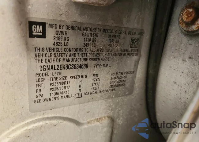 3GNAL2EK8CS634680: 74276925