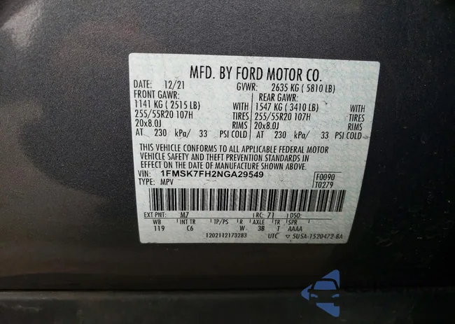 1FMSK7FH2NGA29549: 73965505