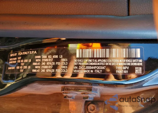 ZACCJBBB4HPG63047: 72891135