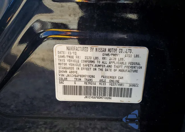 JN1CV6AP8DM719284: 72196285