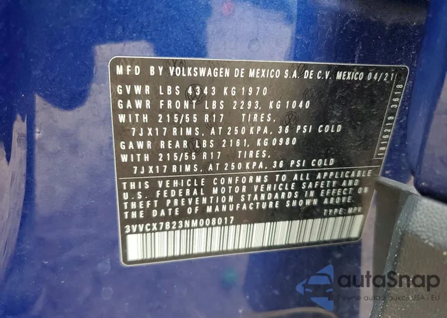 3VVCX7B23NM008017: 99653845