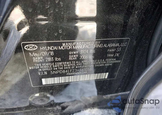 5NPD84LF2JH361056: 74231295