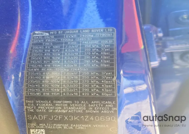 SADFJ2FX3K1Z40690: 74625075