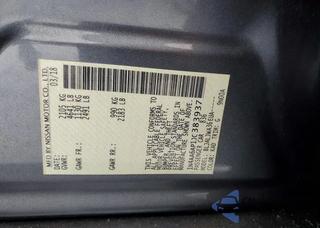 1N4AA6AP1JC383937: 73307355