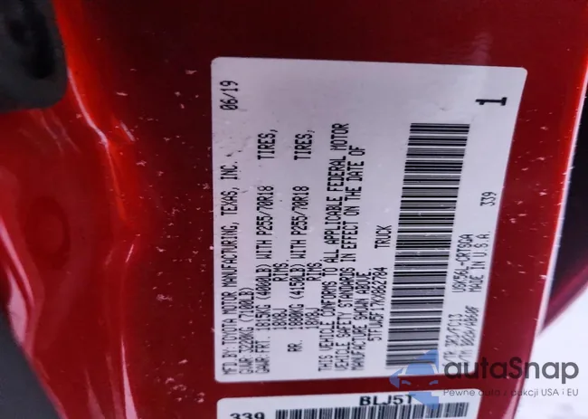 5TFUW5F17KX862784: 73373785