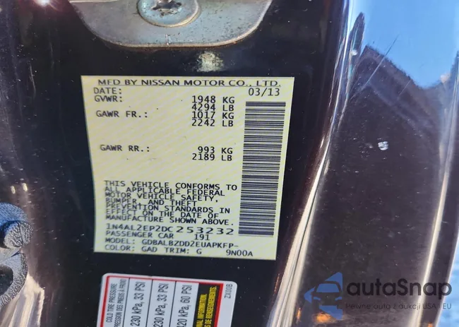 1N4AL2EP2DC253232: 73963355