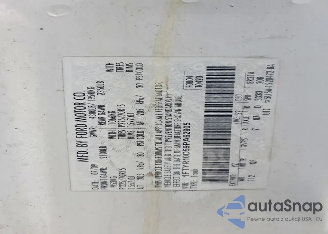 1FTYR10D59PA62905: 99495205