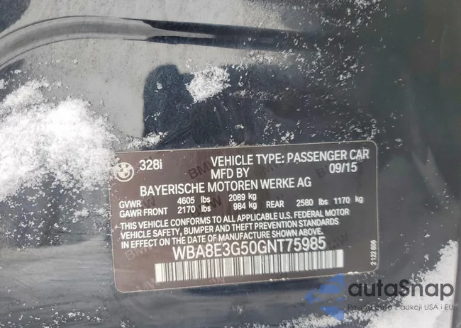 WBA8E3G50GNT75985: 74468145