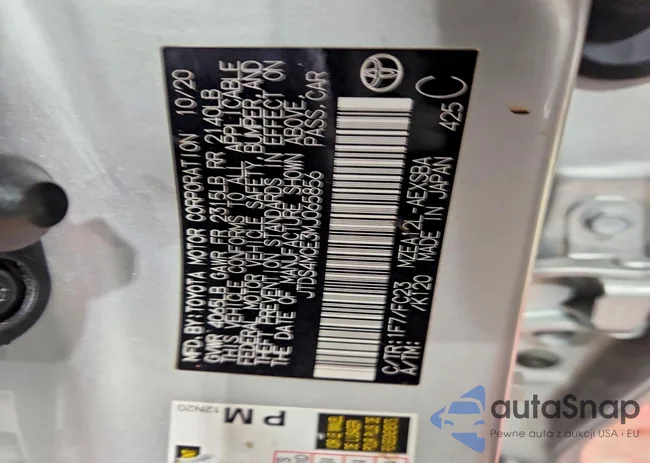 JTDS4MCE3MJ065856: 98672255