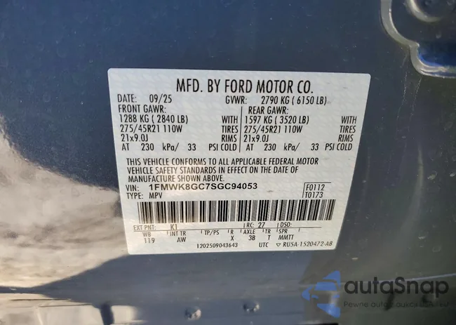 1FMWK8GC7SGC94053: 73818625