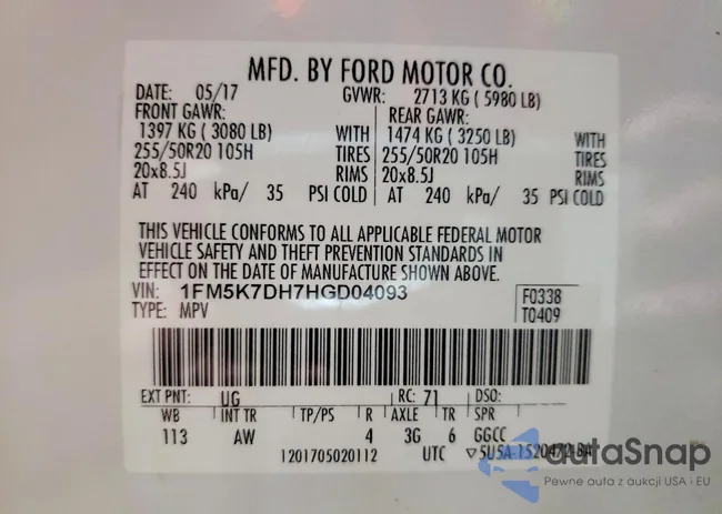 1FM5K7DH7HGD04093: 98860485