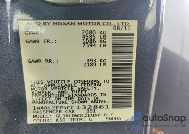 1N4BL2EP5CC132861: 99093385