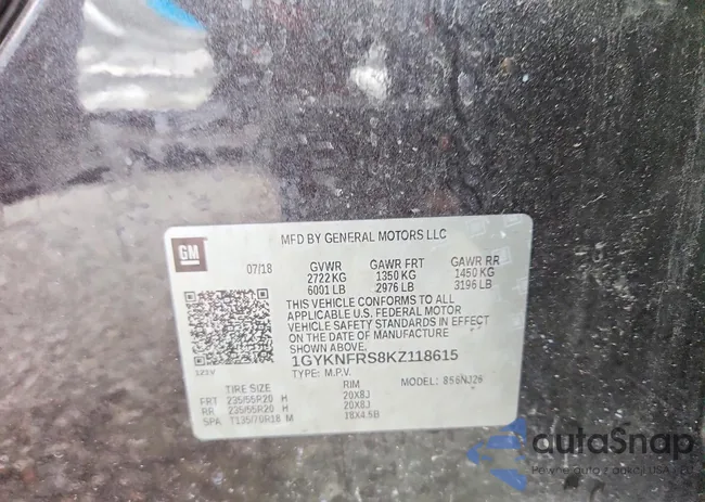 1GYKNFRS8KZ118615: 73029345