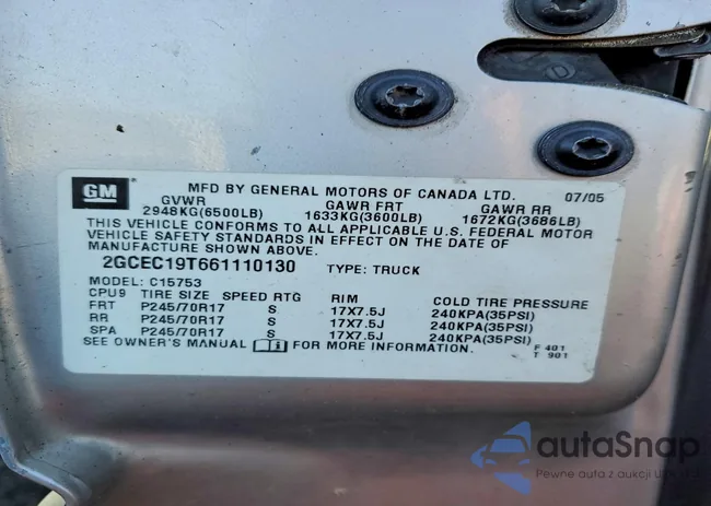 2GCEC19T661110130: 73558035