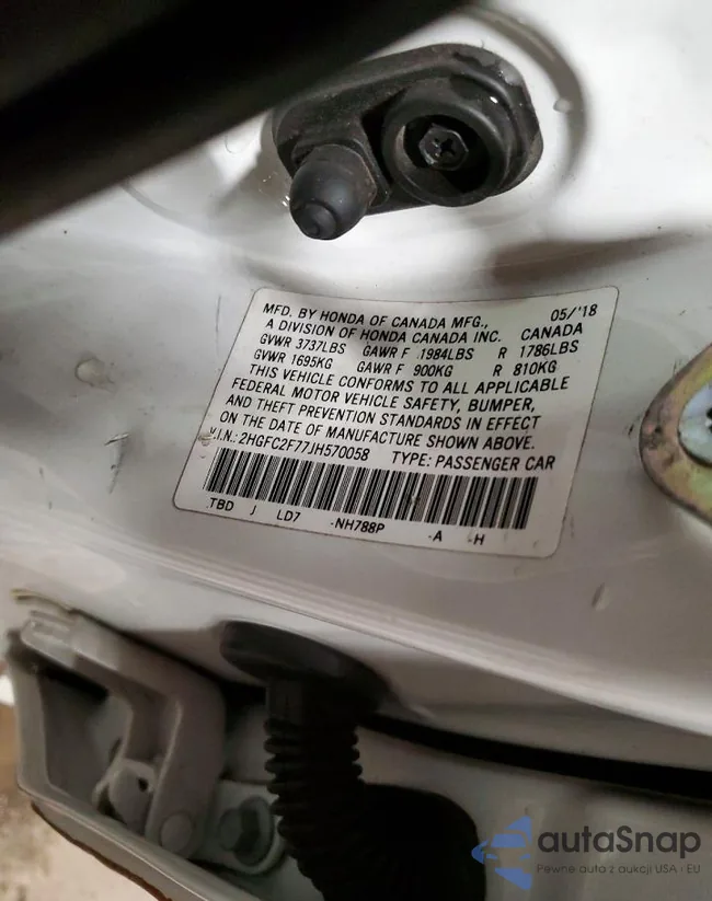 2HGFC2F77JH570058: 98987355