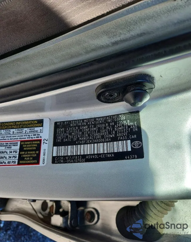 4T4BF3EK2AR006364: 72467925