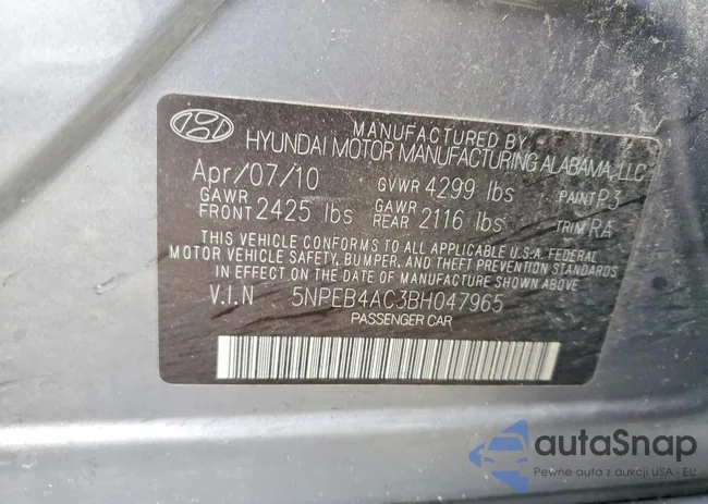 5NPEB4AC3BH047965: 72467345