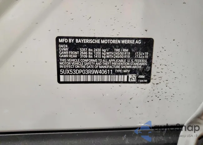 5UX53DP03R9W40611: 74365385