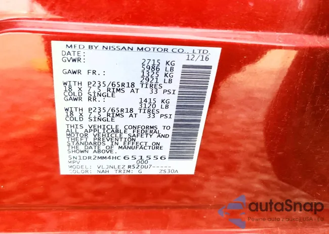 5N1DR2MM4HC651556: 74445045