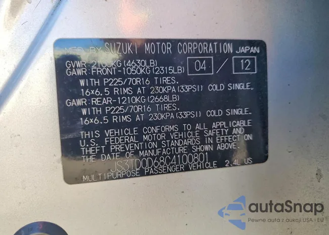 JS3TD0D68C4100801: 75192425