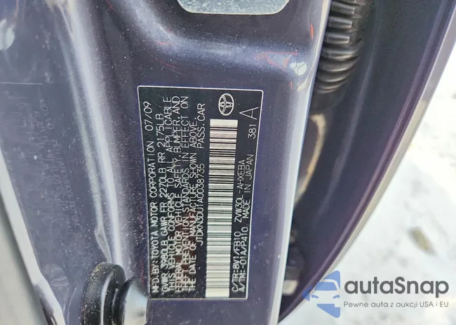 JTDKN3DU1A0038735: 99358825