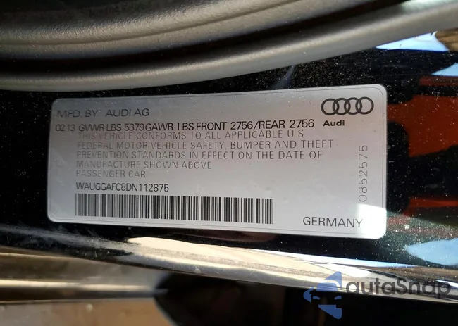 WAUGGAFC8DN112875: 74809295