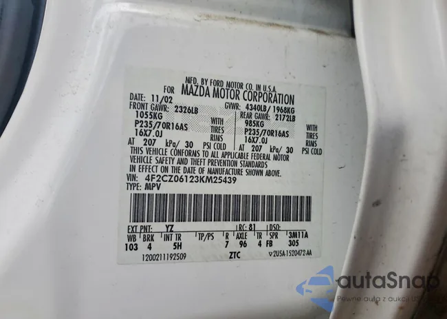 4F2CZ06123KM25439: 97766945