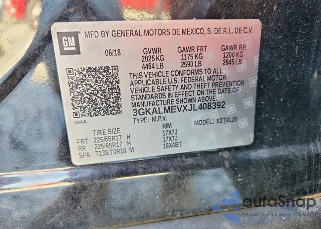 3GKALMEVXJL408392: 72438775