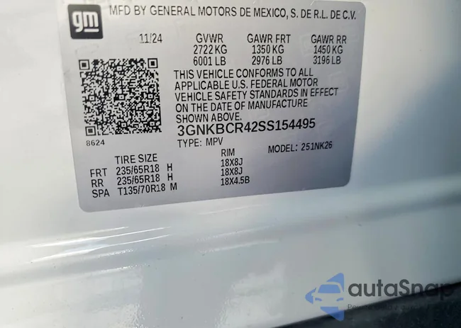 3GNKBCR42SS154495: 99717365