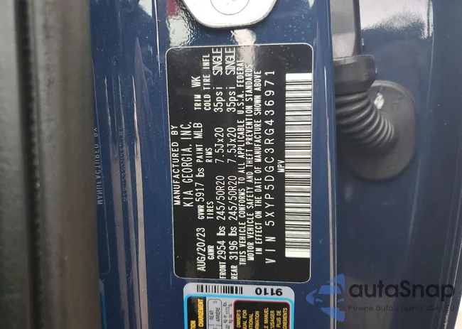 5XYP5DGC3RG436971: 98647465