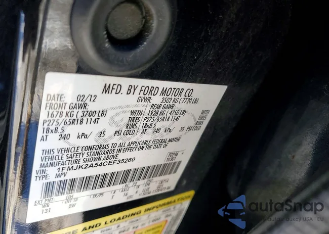 1FMJK2A54CEF35260: 73685765