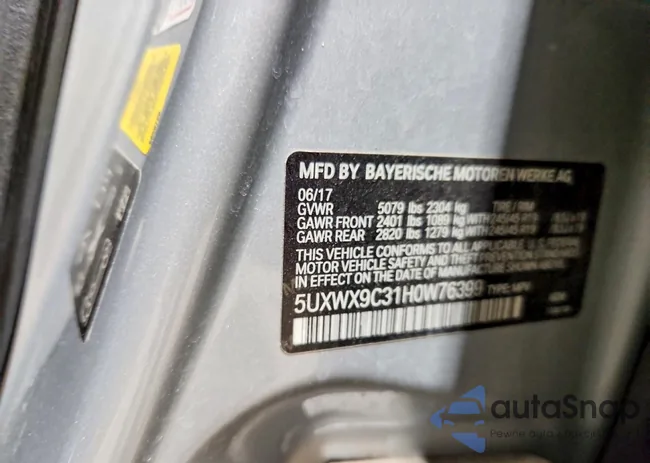 5UXWX9C31H0W76399: 74043325