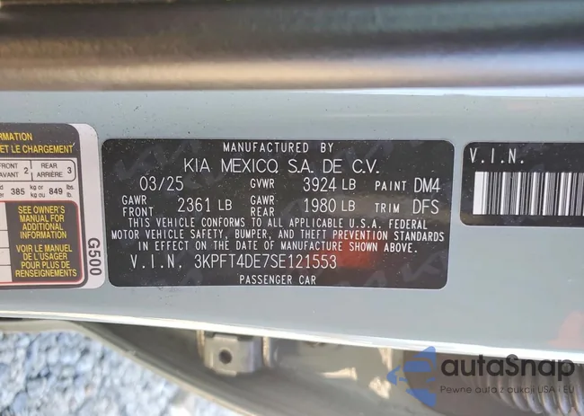 3KPFT4DE7SE121553: 72797515