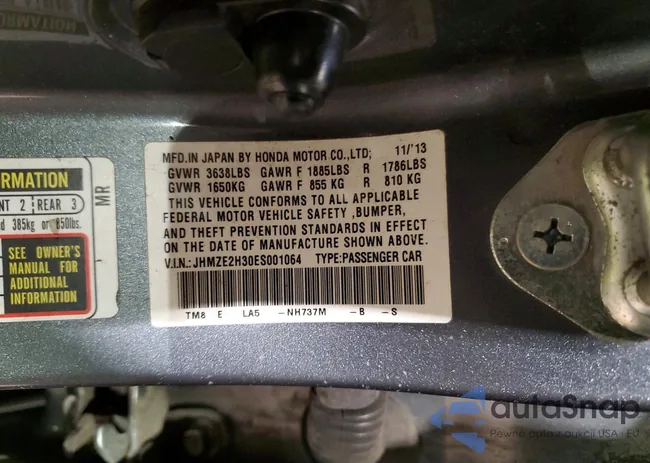 JHMZE2H30ES001064: 98667135