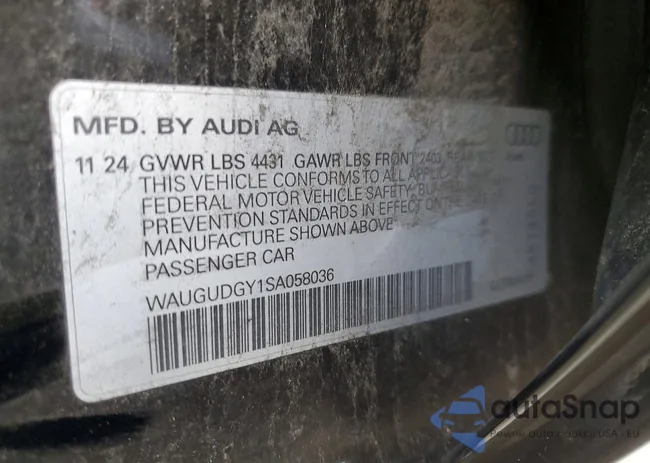 WAUGUDGY1SA058036: 72174505