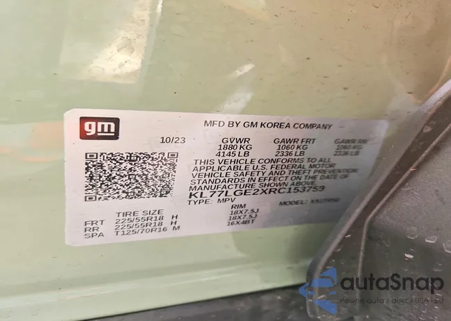 KL77LGE2XRC153759: 99459525