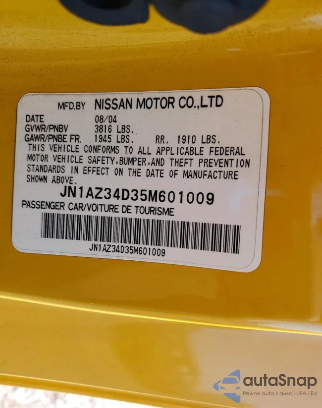 JN1AZ34D35M601009: 73743705