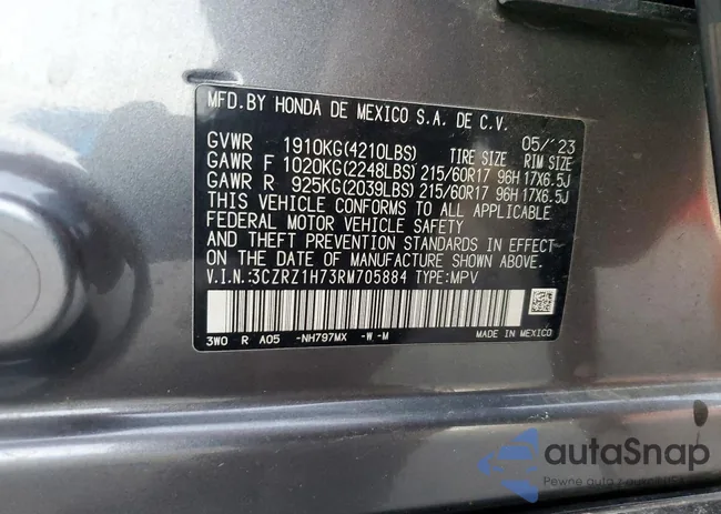 3CZRZ1H73RM705884: 99210995