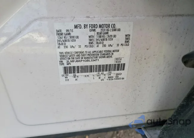 2LMPJ6KP1GBL33471: 99720025