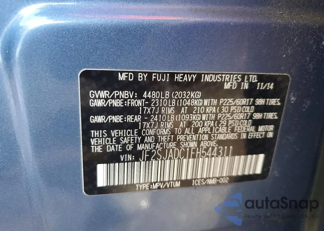 JF2SJADC1FH544311: 98511715