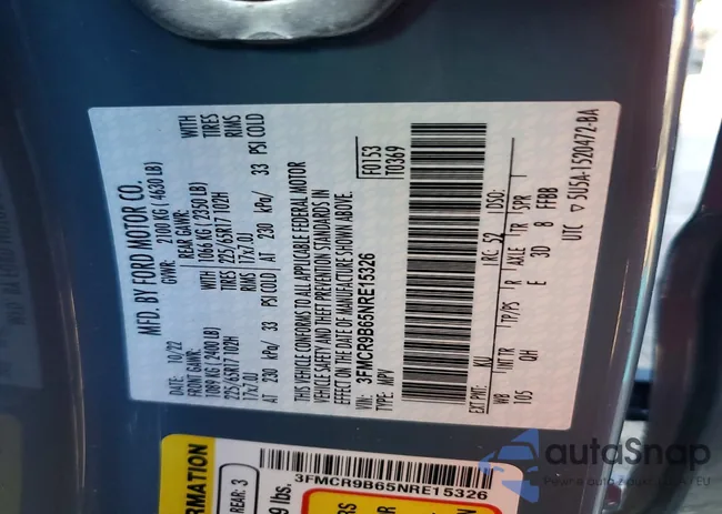 3FMCR9B65NRE15326: 73097425