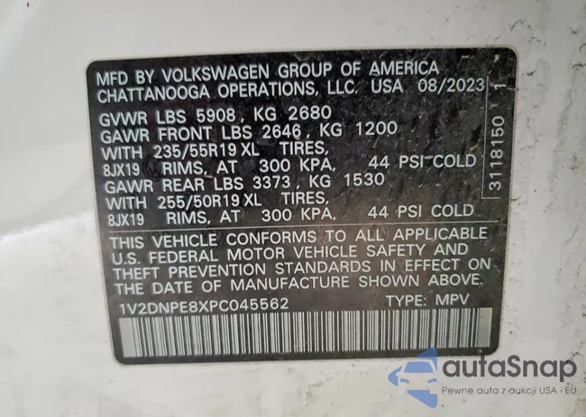 1V2DNPE8XPC045562: 73270205