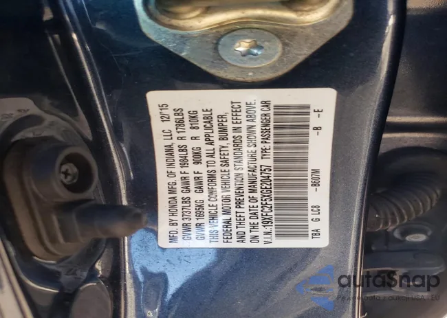 19XFC2F5XGE204757: 74445425