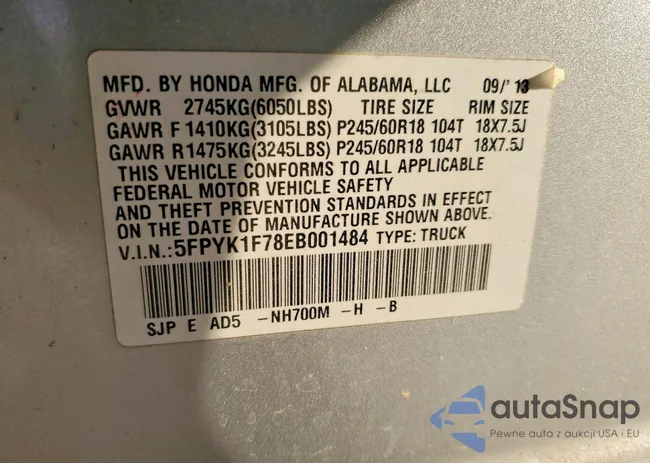 5FPYK1F78EB001484: 75370095