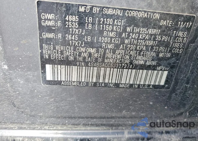 4S4BSACC5J3272747: 73704145