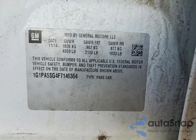 1G1PA5SG4F7146364: 99735245