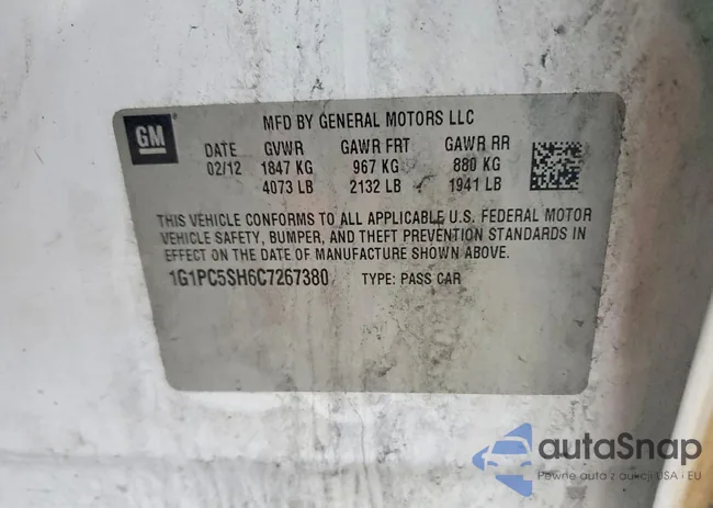 1G1PC5SH6C7267380: 98162345