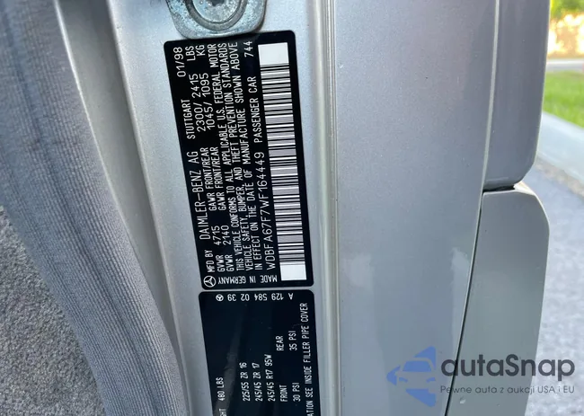 WDBFA67F7WF164449: 99901945