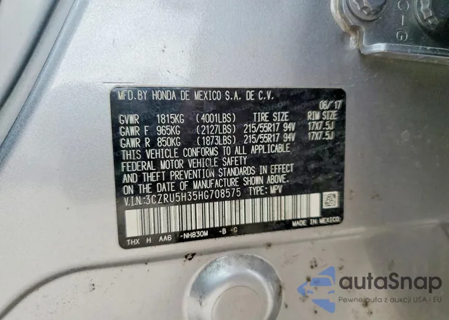 3CZRU5H35HG708575: 97642525