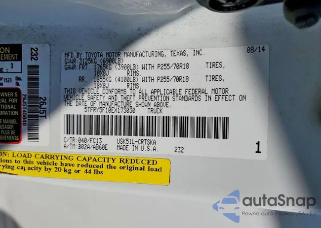 5TFRY5F10EX173030: 74863685